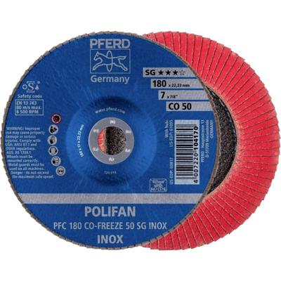 PFERD TOOLS 67718050 PFC 180 CO-FREEZE 50 SG INOX Lamellenschijf Diameter 180 mm Boordiameter 22.23 mm Korrelgrootte (num) 50 Legering op nikkelbasis, PFERD TOOLS 67718050 PFC 180 CO-FREEZE 50 SG INOX Lamellenschijf Diameter 180 mm Boordiameter 22.23 mm Korrelgrootte (num) 50 Legering op nikkelbasis,