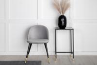 Nohr Eetkamerstoel 'Amon' Velvet, kleur Grijs - thumbnail