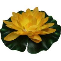 Waterlelie geel kunststof 14cm - thumbnail