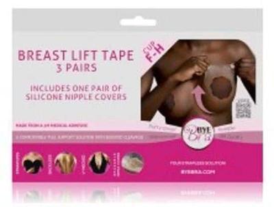 Bye Bra Plak-beha Tape Cup F-h + Siliconen Tepelbedekkers (Dh) (3 Paar)
