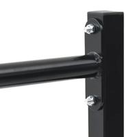 VidaXL Dip station 2 pcs zwart 55 x 90 x 104.5 cm gepoedercoat staal - thumbnail