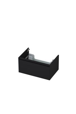 INK - Onderkast 1 Lade Greeploos Gelakt 45gr - 700x450x350 Mm - Mat Zwart