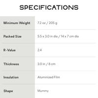 Nemo Tensor Elite Short Mummy Slaapmat Aluminum/Titanium Short - thumbnail