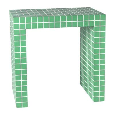 Bijzettafel checks - groen - 48x48x32 cm Bijzettafel checks - groen - 48x48x32 cm