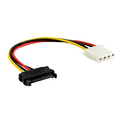 InLine 29669 SATA voedingsadapterkabel, 15-polige SATA-aansluiting op 4-polige stekker, 0,15 m