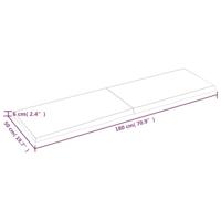 Wandschap 180x50x(2-6)cm behandeld massief eikenhout lichtbruin - thumbnail
