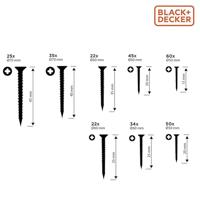 Schroevenkit Black & Decker Phillips Hout 332 Onderdelen - thumbnail