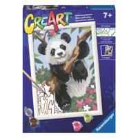 Ravensburger creart schilderen op nummer - speelse panda - thumbnail