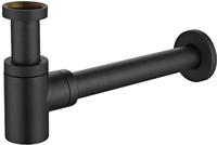 Saqu Deluxe fonteinset met mat zwarte kraan rechts solid surface mat wit - thumbnail