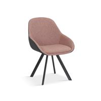 Stoel Malou Roze-Donkergrijs - Set van 2 - thumbnail