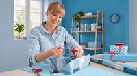 tesa Plakbanddispenser 57858-00000 Blauw, Rood Rolbreedte (max.): 19 mm Rollengte (max.) 10 m - thumbnail