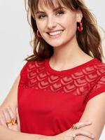 ONLY 15151008 Top Ronde hals Korte mouw Viscose - thumbnail