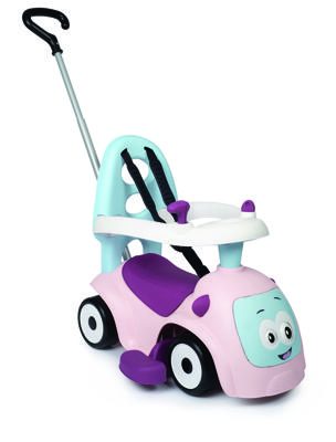 Maestro 3-in-1 duw- en loopauto - roze