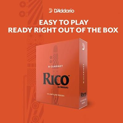 D&apos;Addario Woodwinds Rico 2.0 rieten voor Bb klarinet (3 stuks)