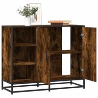 Dressoir 92x35x76 cm bewerkt hout gerookt eikenkleurig - thumbnail