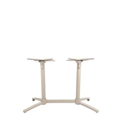 LABEL51 Eetkamertafel Tafelpoot Vouwbaar - Taupe - Metaal - 72 cm - Dubbel