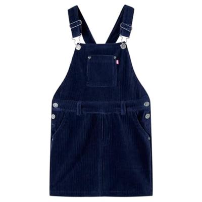 Kindertuinjurk 116 ribfluweel marineblauw - thumbnail