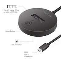LogiLink QP0032 USB-C 3.2 Gen 2 M.2 PCIe NVMe 1 poort Harde schijf-dockingstation - thumbnail