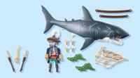 PLAYMOBIL Pirates reuzenhaai met piraat 71793 - thumbnail