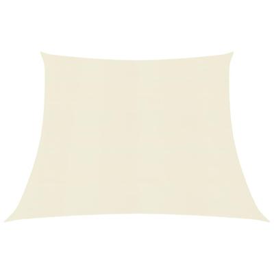 VidaXL Zonnezeil 160 g/m² 3/4x3 m hdpe crèmekleurig