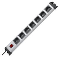 Kopp 226820011 Stekkerdoos met schakelaar 7-voudig Grijs, Zwart Randaarde stekker 1 stuk(s) - thumbnail