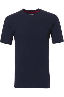 Blauw katoenen heren shirt