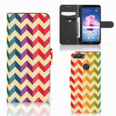 Huawei P Smart Telefoon Hoesje Zigzag Multi Color