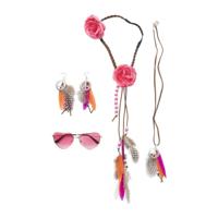 Feestset hippie met accessoires - set van 4 - thumbnail
