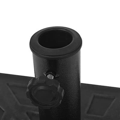 Parasolvoet vierkant 12 kg hars zwart - thumbnail