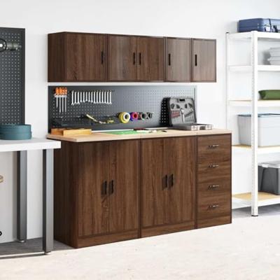 Garagewandkasten 2 st spaanplaat bruin eiken Garagewandkasten 2 st spaanplaat bruin eiken