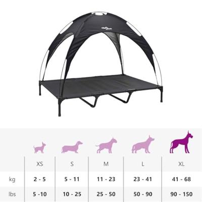 VidaXL Hondenbed zwart 122 x 93 x 106,5 cm staal