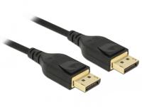Delock 85663 DisplayPort-kabel DisplayPort Aansluitkabel DisplayPort-stekker 5 m Zwart Vergulde steekcontacten, Verdraaid, Afgeschermd (drievoudig), 4K UHD, 8K - thumbnail