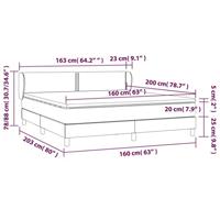 Boxspring met matras fluweel roze 160x200 cm - thumbnail