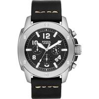 Fossil Heren FS4928 Modern Machine Chronograaf Leren Horloge - Zwart - thumbnail