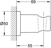 Grohe Handdouchehouder Rainshower Warm Sunset Geborsteld - thumbnail