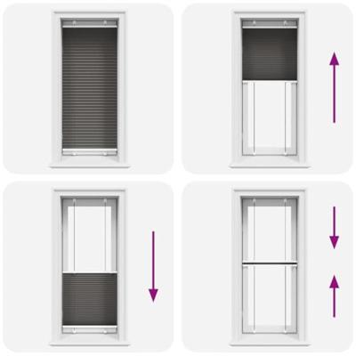 Pliss rolgordijn 65x100 cm stofbreedte 64,4 cm polyester zwart