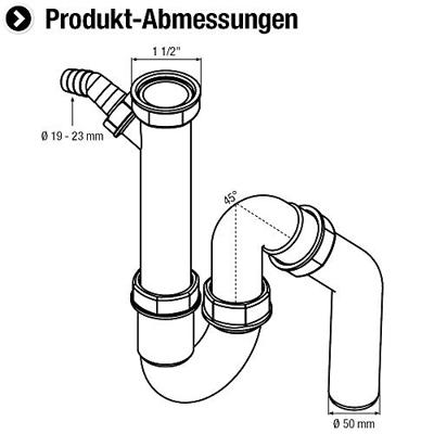 Cornat Sifon Spoelbak 6/4X50Mm (403) - T353104R Cornat Sifon Spoelbak 6/4X50Mm (403) - T353104R