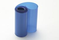 Krimpkous 91mm, Blauw transparant (1m) - thumbnail