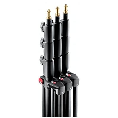 Manfrotto 1004BAC Stativo Serie Babylight con Sistema Pneumatico, 4 sezioni in Alluminio, Altezza 366 cm, Nero
