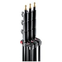 Manfrotto 1004BAC Stativo Serie Babylight con Sistema Pneumatico, 4 sezioni in Alluminio, Altezza 366 cm, Nero - thumbnail