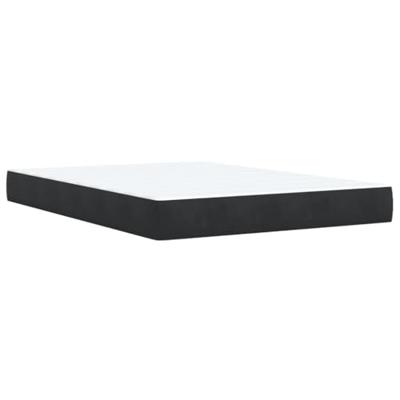 Boxspring met matras fluweel zwart 140x190 cm