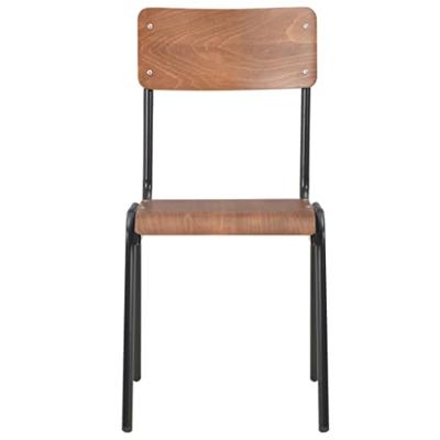 VidaXL Eetkamerstoelen 4 st massief multiplex staal bruin VidaXL Eetkamerstoelen 4 st massief multiplex staal bruin