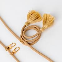 Beige bandouliere shell met BBC Pompoms - thumbnail