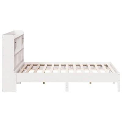 Bed met boekenkast zonder matras grenenhout wit 180x200 cm