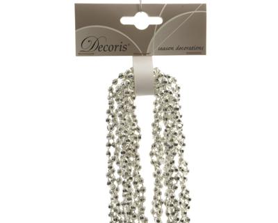 Kralenketting plastic diamant 270cm zilver - Ksd