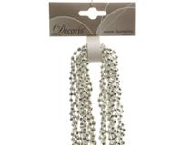 Kralenketting plastic diamant 270cm zilver - Ksd - thumbnail