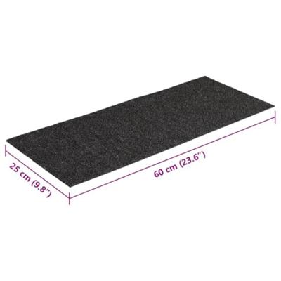 VidaXL Trapmatten zelfklevend 15 stuks 60x25 cm antraciet rechthoekig VidaXL Trapmatten zelfklevend 15 stuks 60x25 cm antraciet rechthoekig
