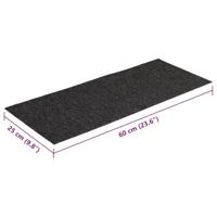 VidaXL Trapmatten zelfklevend 15 stuks 60x25 cm antraciet rechthoekig - thumbnail