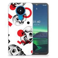 Silicone Back Case Nokia 1.4 Skull Red - thumbnail