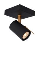 Lucide GRONY - Plafondspot - LED Dim to warm - GU10 - 1x5W 2200K/3000K - Zwart - thumbnail